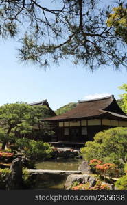 Ginkakuji temple in Kyoto Japan