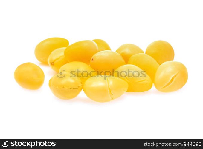 Ginkgo nuts isolated on white background