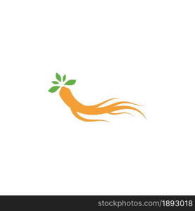 Ginseng Vector illustration. Ginseng root logo symbol