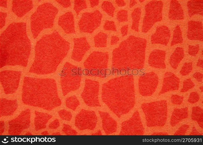 Giraffe imitation fantasy orange winter fabric pattern