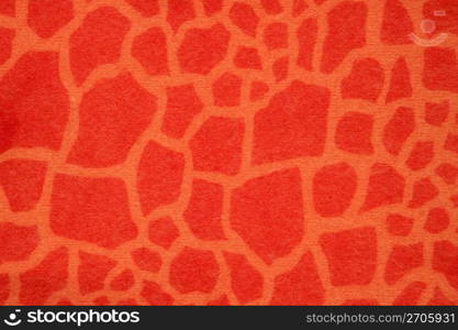 Giraffe imitation fantasy orange winter fabric pattern