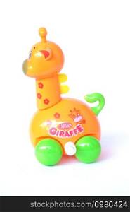Giraffes toy children wind up made of plastic cute colorful