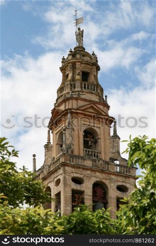 Giralda tower and minaret of mosque in Seville Spain