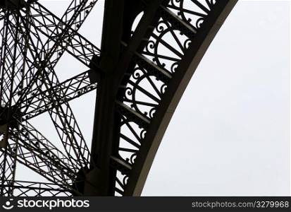 Girders of the Eiffel Tower in Paris France