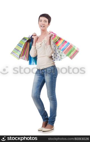 Girl after the shopping spree