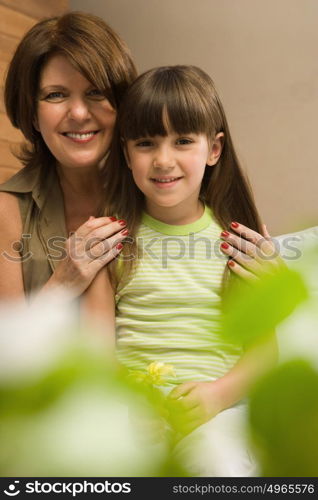 Girl and grandmother