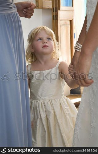 Girl at wedding reception