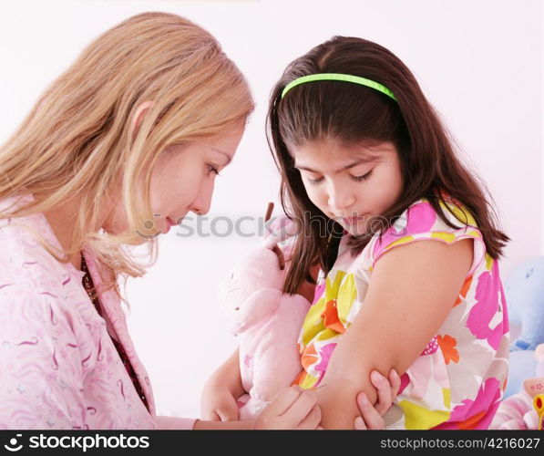 girl being injected