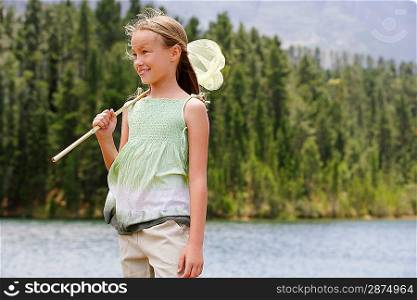 Girl Catching Bugs