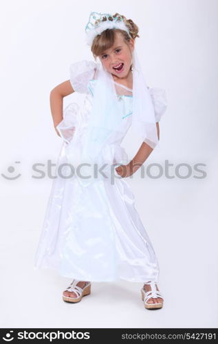 Girl dressed as princess