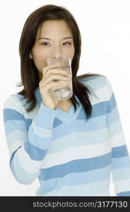 Girl Drinking From Glass