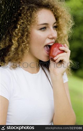 Girl Eating Apple