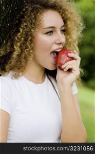 Girl Eating Apple