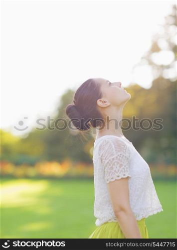 Girl enjoying spring outdoors