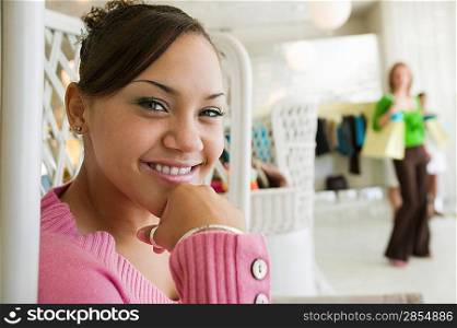 Girl Hanging Out in Boutique