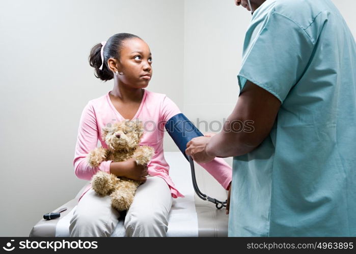 Girl having a check up