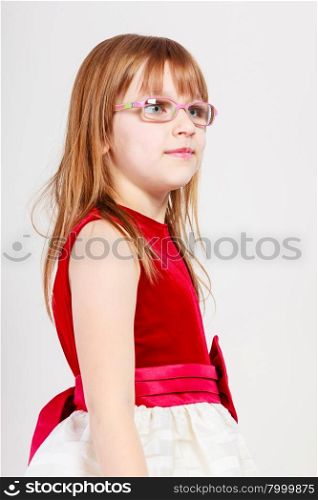 Girl in beauty princess dress. Charming little girl in beauty princess dress. Smiling lovely cute female child.