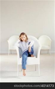 Girl in chair