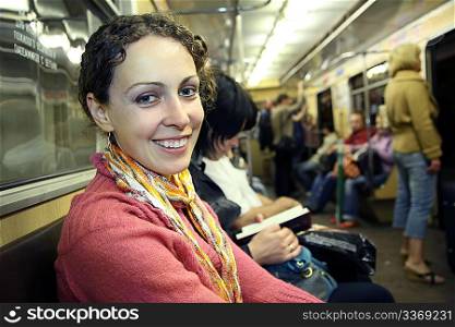 girl in subway metro
