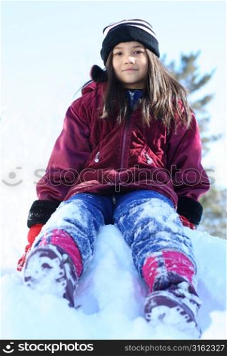 Girl in the snow