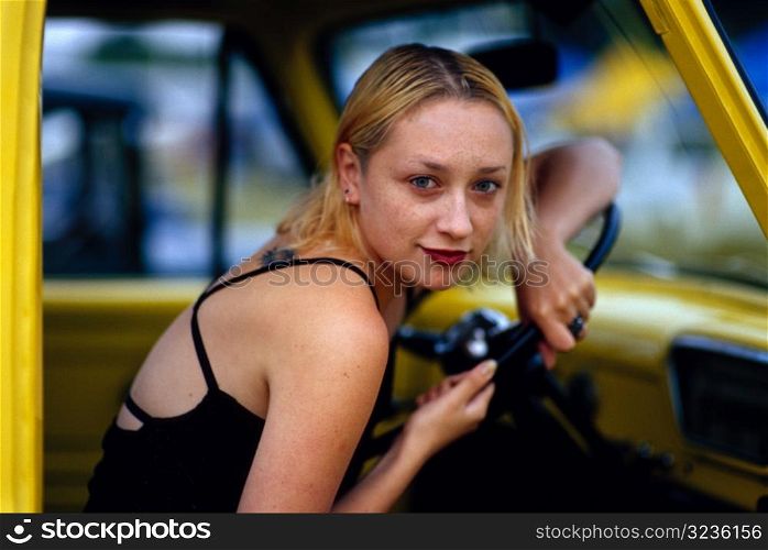Girl in Yellow Truck