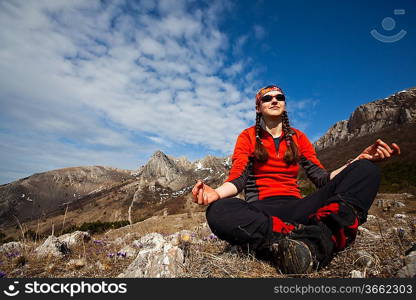 Girl meditating