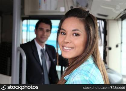 Girl on the bus