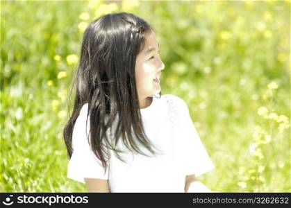 Girl on the grassland