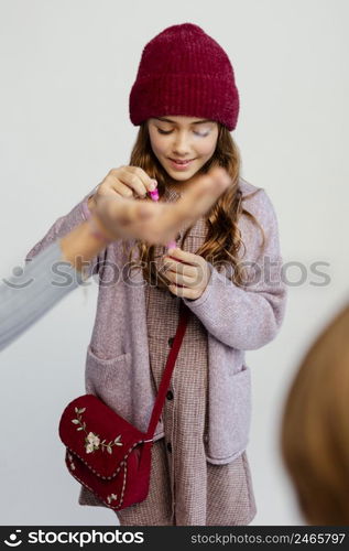 girl playing with soap bubbles 4