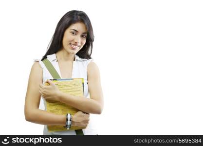 Girl posing with a book