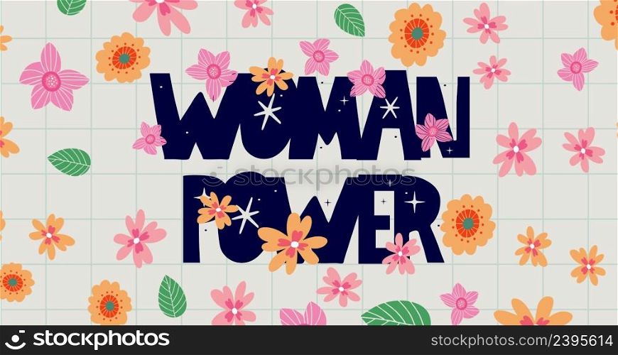 Girl Power - handdrawn illustration. Feminism quote made in . Woman motivational slogan. Inscription for t shirts, posters, cards. Floral digital sketch style design.. Girl Power - handdrawn illustration. Feminism quote made in . Woman motivational slogan. Inscription for t shirts, posters, cards flowers 4k footage. Motion graphic