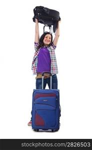 Girl preparing to travel for vacation