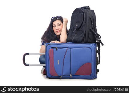 Girl preparing to travel for vacation