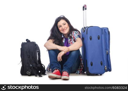 Girl preparing to travel for vacation