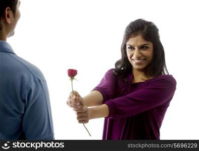 Girl proposing to her boyfriend