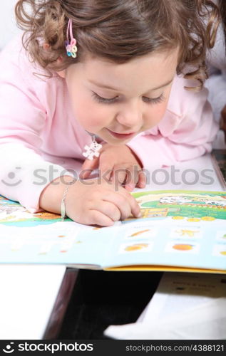 Girl reading a book