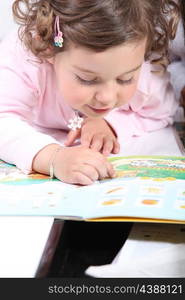 Girl reading a book