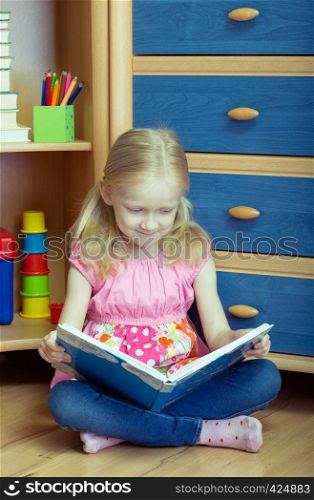 girl reads book in your room