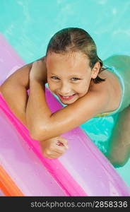 Girl Relaxing in Pool