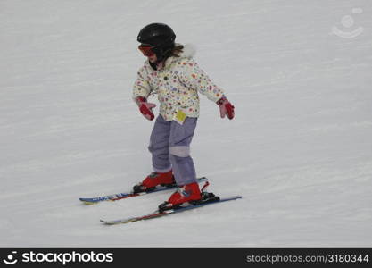 Girl skiing