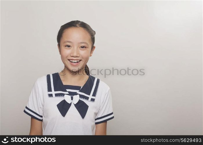 Girl smiling, Studio
