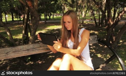 girl using the laptop