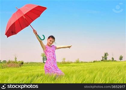 girl with a umbrella