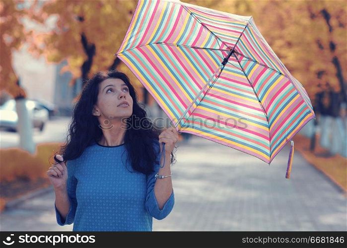 girl with an umbrella weather