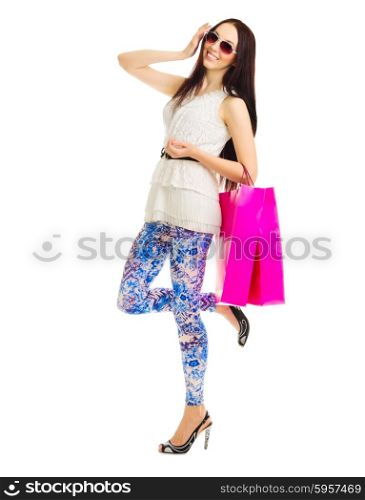 Girl with bags