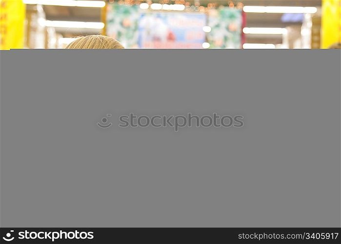 girl with box in store