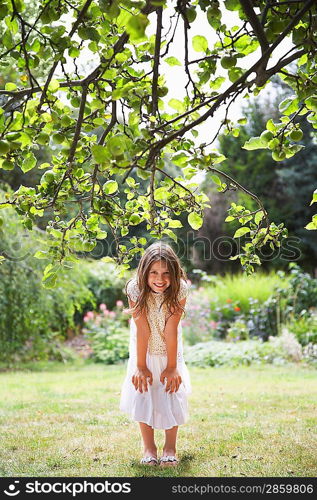 Girl with Hands on Knees