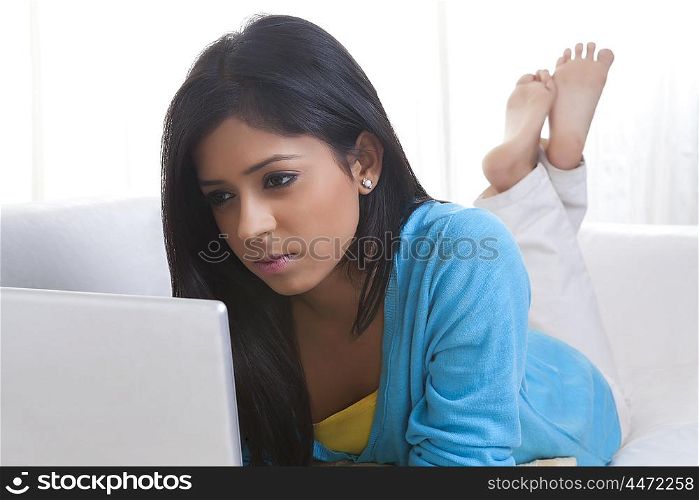 Girl with laptop