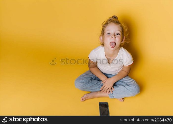 girl with playful expression