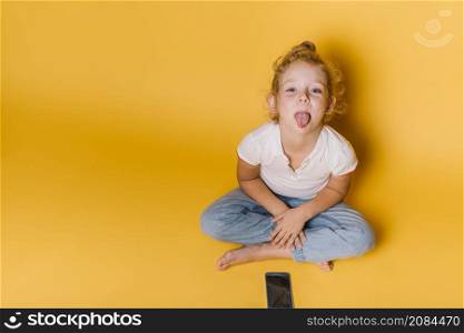 girl with playful expression